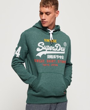 Superdry Sweat Ing Store Férfi Kapucnis Pulóver Zöld | XWHBQ9631